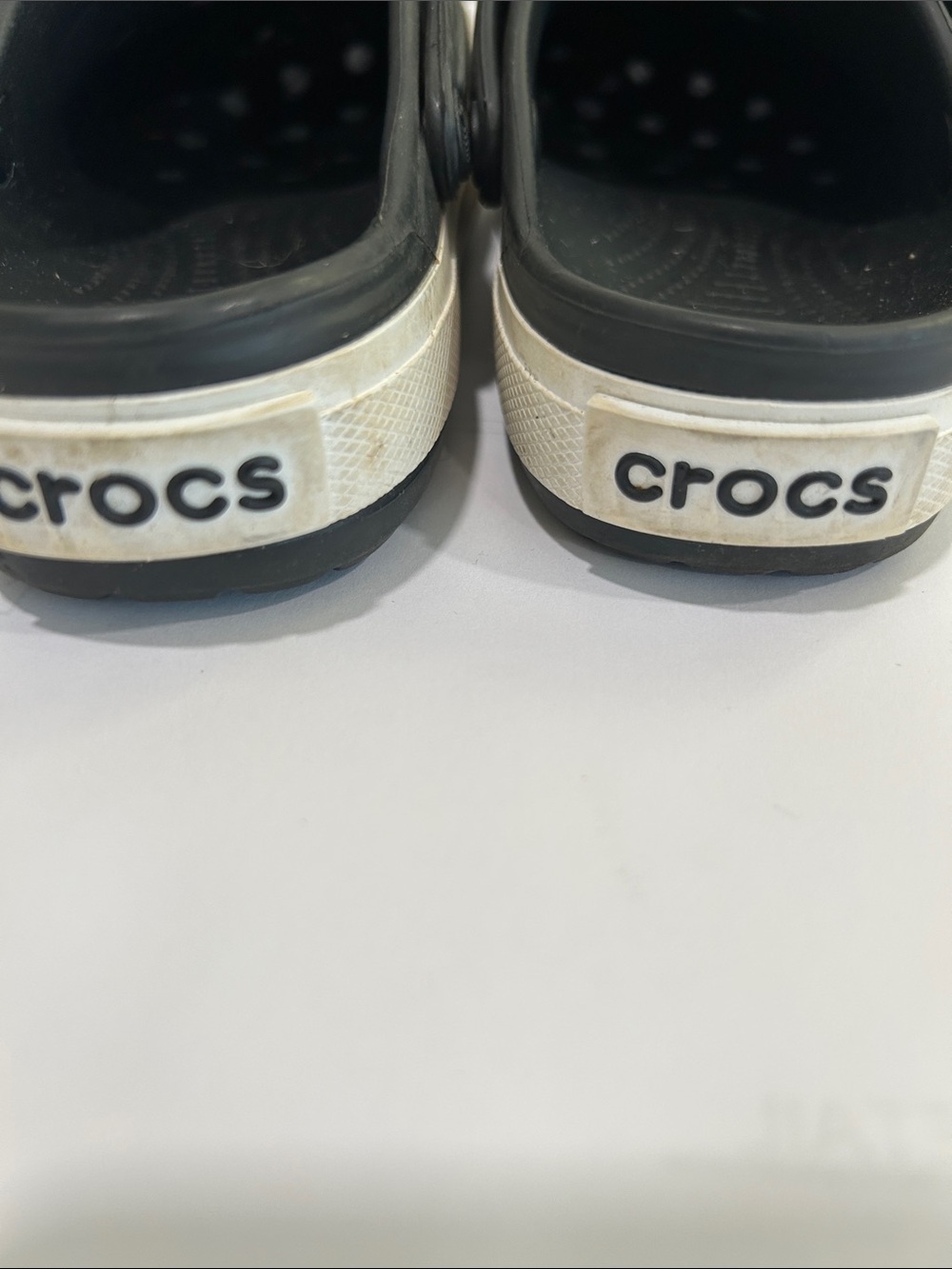 CROCS Kids Black Clog with White Trim - Picture 7 of 7